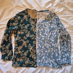 2-fer Croft & Barrow Long-Sleeve T-Shirts; EUC; 100% Cotton; Women's Size Medium
